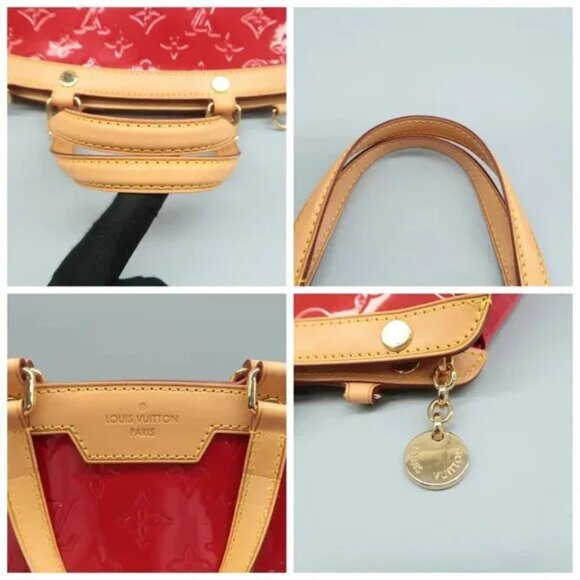 100% Authentic Louis Vuitton Brea Red Monogram Patent Leather Satchel - Picture 8 of 12